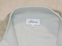 新品”Brioni ブリオーニ高級ラム革＋ウールニットのZIPジャケット”_画像6