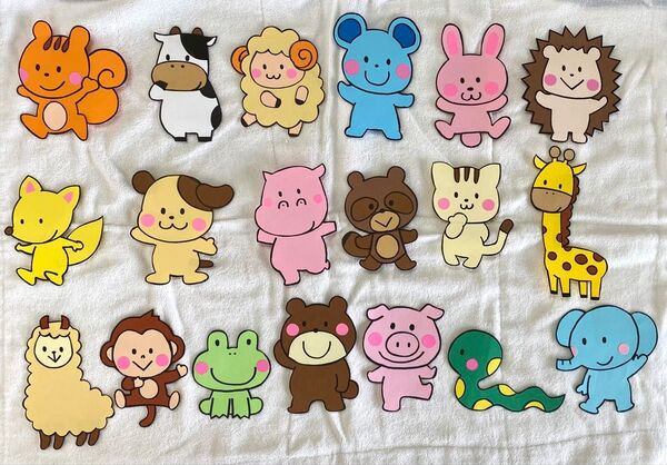 アニマル 動物 クラフト キャラクター ガーランド お誕生日おめでとう 壁面 新年度
