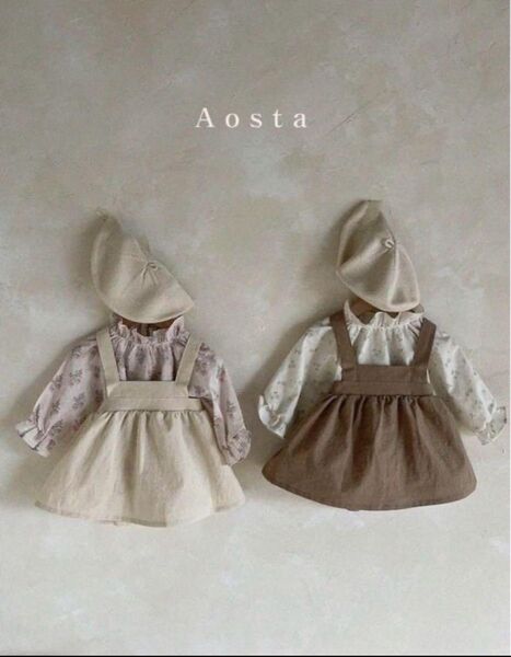 韓国子供服 Aosta 花柄 ブラウス
