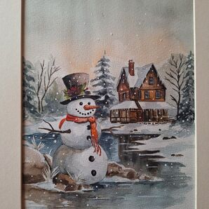 水彩画 Snowman