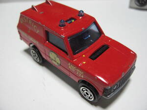 緊急車両　Fire　Engine　ビンテージミニカー　ＲＡＮＧＥ　ＲＯＶＥＲ　1/60　消防車　ＭＡＪＯＲＥＴＴ　詳細不明　レンジローバー