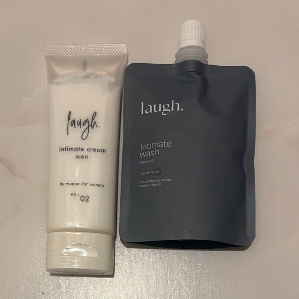 laugh. Intimate wash ピュアムスク 100ml 詰め替え用&クリーム ラフドット デリケートゾーン