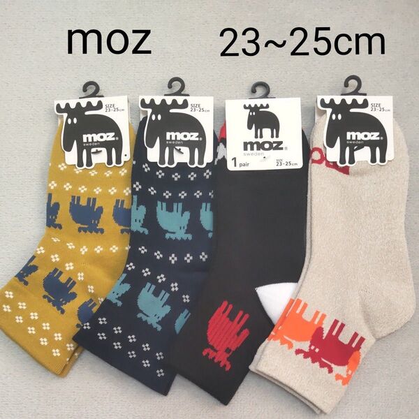 (新品) MOZ レディース ソックス 4足セット 23~25cm レディース 靴下