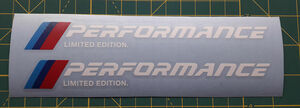 送料無料 BMW Performance Limited edition body side Decal Sticker ステッカー シール デカール 2枚セット 46cm ホワイト