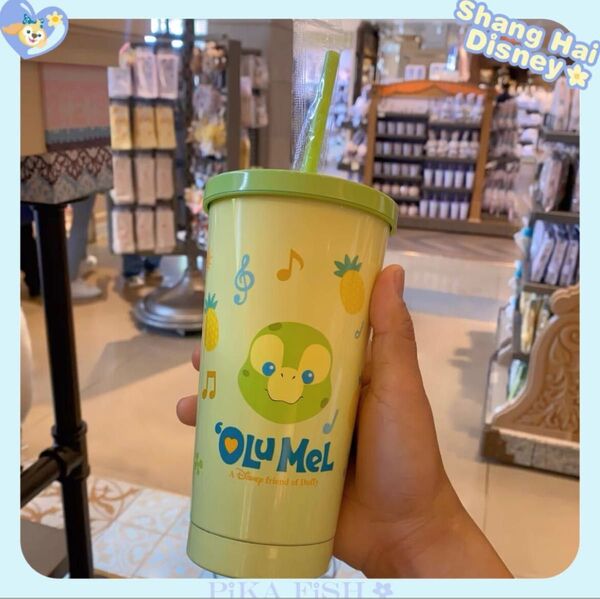 【現地購入☆正規品】オルメル ストロー付ステンレスボトル タンブラー 上海ディズニー