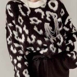 c.u.i レオパード柄ニット culw537
