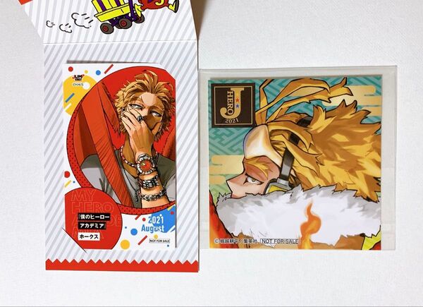 ジャンプショップ キャラクター ミニ ブロマイド J HERO 夏祭り 特製 ステッカー 僕のヒーローアカデミア ホークス