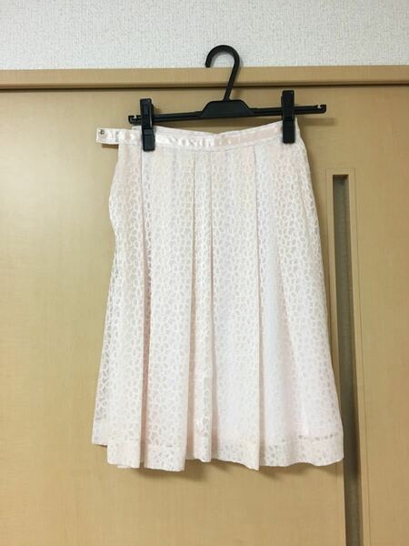 スカート 5号 カールパークレーン　フレアスカート　花柄　ピンク　膝丈スカート