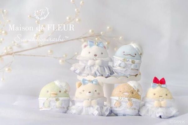 【限定】すみっコぐらし てのりぬいぐるみ バッグチャーム メゾンドフルール Maison de FLEUR 6体セット