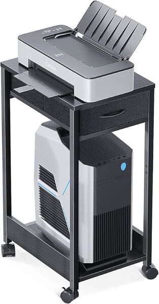 KKL パソコンワゴン PCワゴン CPUワゴン サイドデスク ブラック