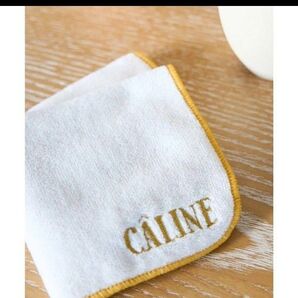 CALINE+ROPE' PICNIC ロゴ刺繍ベロアタッチタオルハンカチ