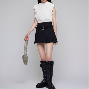 Narcissus インナーパンツ付き ベルトミニスカート