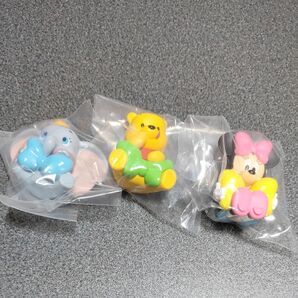 with リボン! 3体 ダンボ プー ミニー
