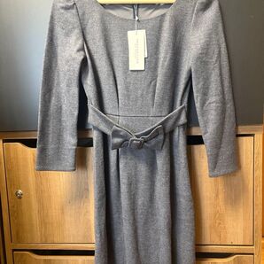 PROPORTION プロポーショングレー ひざ丈ワンピース サイズ:1(S)