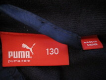 ё 　プーマ PUMA　ё 裏地付きジャンパー ■130㎝■紺 0222_画像3