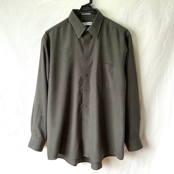 pierre cardin ヴィンテージ シャツ ドレスシャツ トップス オリーブ モスグリーン ピエールカルダン L ~ XL