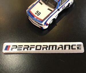 BMW M color metal sticker PERFORMANCE silver 