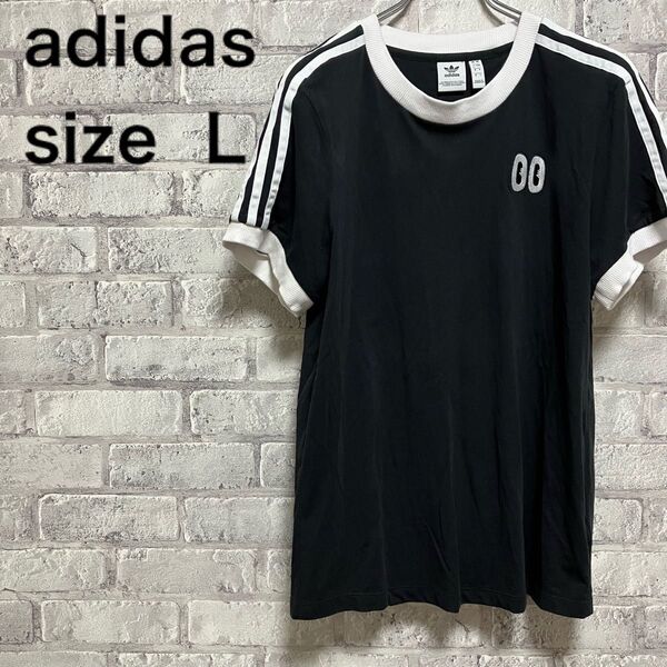 【adidas】アディダス Tシャツ 3本ライン お洒落 カッコイイ