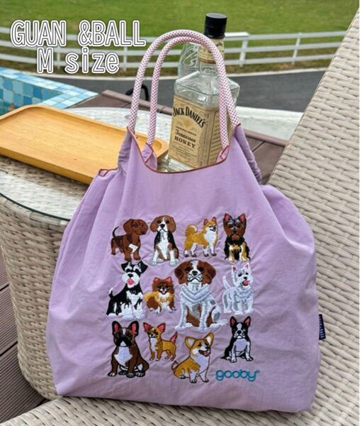 【新品】トートバッグ 犬 ドッグ dog 刺繍 Y2K レトロ ポップ エコバッグ 韓国トレンド レトロ エコバッグ 愛犬 犬好き