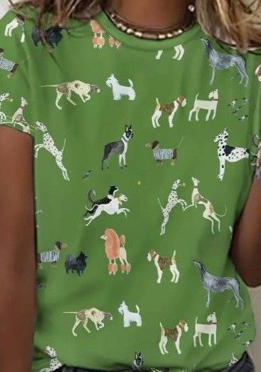 犬柄 Tシャツ