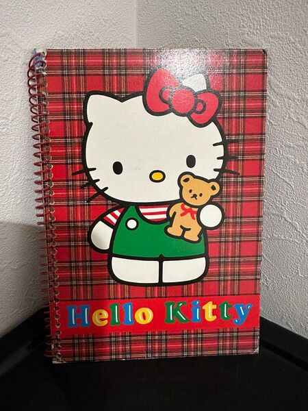 キティちゃん 平成レトロ サンリオ リングノート ノート チェック 1992年