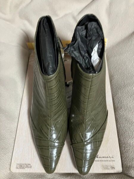 最終価格デス ZARA ザラ ショートブーツ ブーティ 新品未使用 クロコ型押し 41?