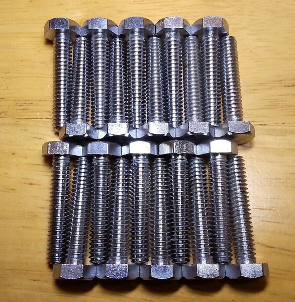 W1/4x32mm☆六角頭インチボルト☆鉄/ユニクロめっき☆20本☆新品