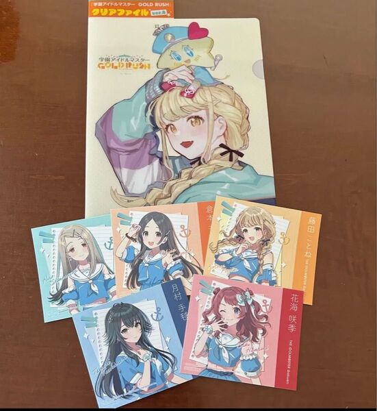 学園アイドルマスター オリジナルステッカー ローソン 全5種 クリアファイル1種