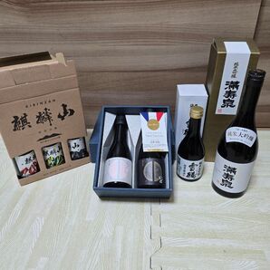 日本酒 純米大吟醸〔満寿泉、雪鶴〕+純米吟醸のみ比べセット+芋焼酎飲比べ5本セット おまけ(白ワイン)付き