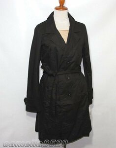 ZARA basic Zara Basic lady's trench coat spring coat cotton black black size L unused exhibition goods 