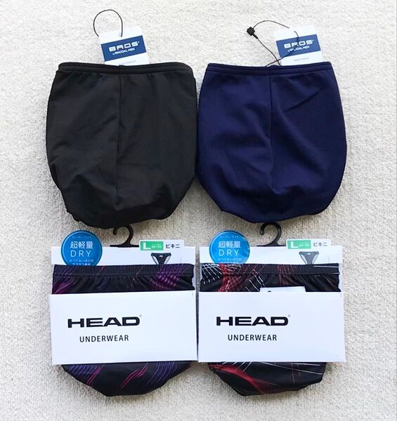 BROS&HEAD ビキニ ブリーフ Lサイズ シンプル&デザイン 4枚セット