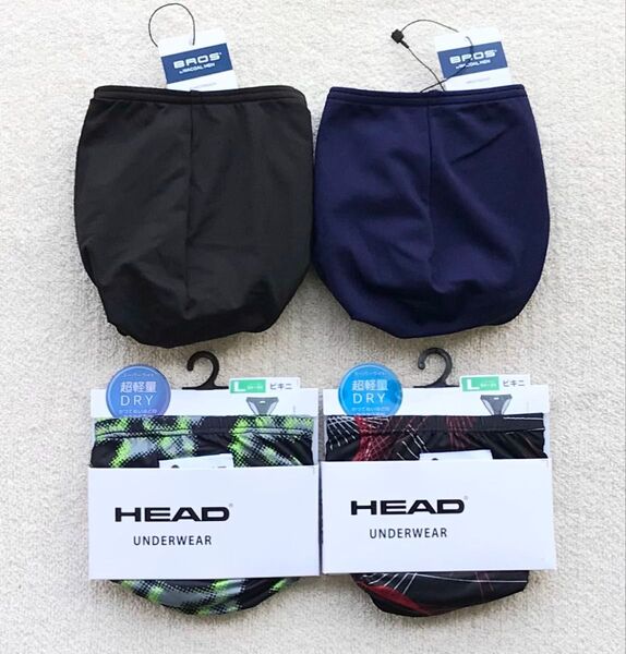 BROS&HEAD ビキニ ブリーフ Lサイズ シンプル&デザイン 4枚