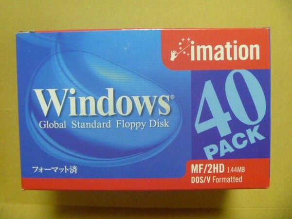 未使用 フロッピーディスク フォーマット済 imation 2HD 3.5インチ Windows用 箱とシールに書込ありの1枚のみ