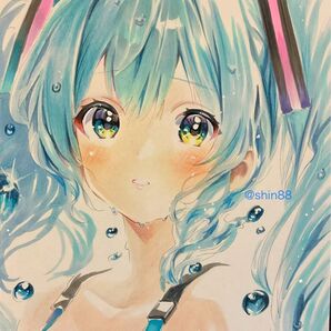 手描きオリジナルイラスト 初音ミク