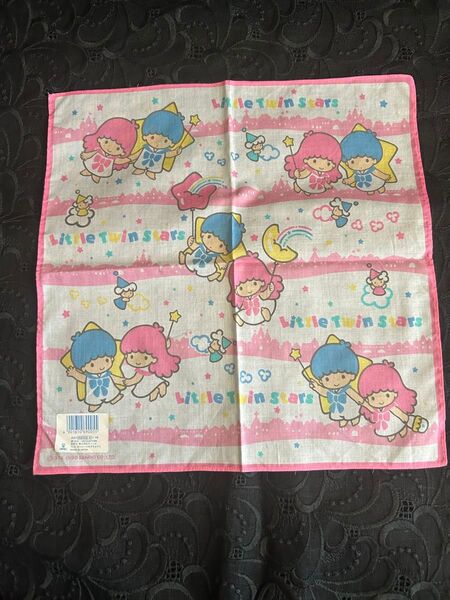ハンカチ サンリオ レトロ キキララ 当時物 リトルツインスターズ 1990年