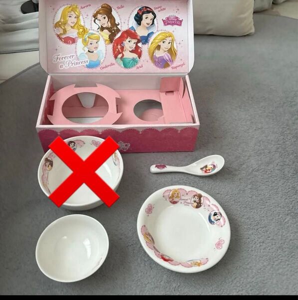 食器 どんぶり 陶器 ディズニープリンセス 陶磁器 こども食器セット