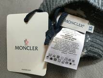 新品 本物 モンクレール キッズ ベビー ウール カシミヤ 猫 柄 ニット帽 XS MONCLER 赤ちゃん ニット キャップ ハット キャット グレー_画像5