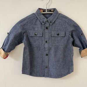 バーバリー デニムシャツ 長袖 ベビー Burberry シャツ BURBERRY LONDON ダンガリー