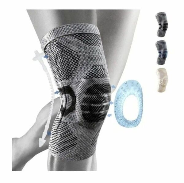 【早い者勝ち☆】 膝サポーター 薄手 半月板サポーター 膝固定 ブラック XLサイズ 膝安定 ひざ用サポート