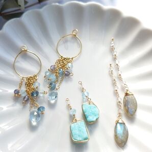 No.2114 天然石 ハンドメイド チャームセット