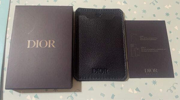 新品未使用 Dior ディオール ノベルティ カードケース ホルダー/ ネイビー 蜂