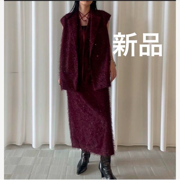 【新品】FLUFFY UTILITY VEST WITH DRESS セットアップ