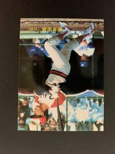 カルビープロ野球カード 89年 No.154 新井宏昌 近鉄 1989年 レアブロック (検索用) ショートブロック ホログラム 金枠 地方版