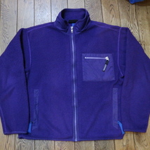 90s USA製 Patagonia フリース ジャケット フルジップ 10 パープル レトロX パタゴニア_画像1