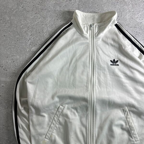 adidas 90sトラックジャケット ファイヤーバード 万国旗 ホワイト M