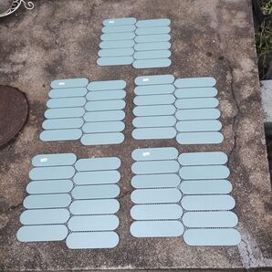 タイル 長円系 グリーン 1タイル 約14.7×4.2×0.6cm 5シート