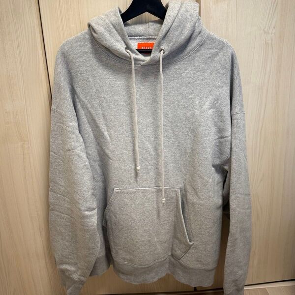 【美品】BEAMS 22SS ワイド スウェットパーカー S グレー