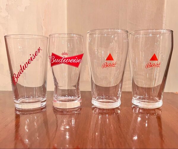 4個セット バスペールエール バドワイザー グラス 業務用 ノベルティグッズ