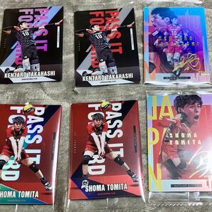 バンダイツインウエハース高橋健太郎レア,ノーマル、富田将馬レア,ノーマルカード6点セット