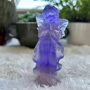 超美品 高品質 可愛い天使さん フローライト 天然石 鉱石 蛍石パワーストーン